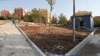 Eyyübiye kırsalında park ve yol çalışması