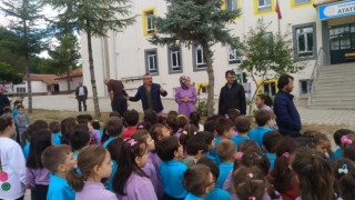 Hisarcık Atatürk İlkokulunda acil durum, tahliye ve yangın tatbikatı