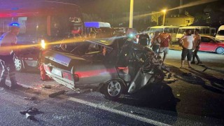 İki otomobilin yarışı kazaya neden oldu: 1 ağır yaralı