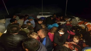 İzmir açıklarında 5 düzensiz göçmen kurtarıldı, 49u yakalandı