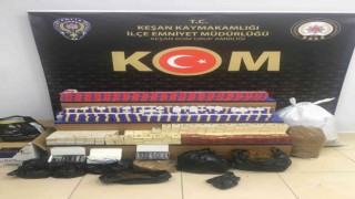 Kaçak tütünle doldurulmuş binlerce makaron ele geçirildi