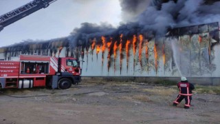 Kayısı depolama fabrikasında korkutan yangın