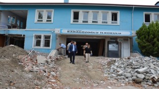 Kaymakam Odabaş okul yapım ve güçlendirme çalışmalarını inceledi