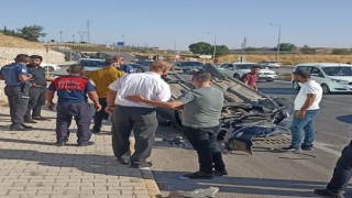 Kontrolden çıkan otomobil takla attı: 2 yaralı