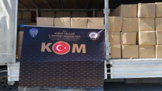 Konyada 2 milyon 800 bin lira değerinde doldurulmuş makaron ele geçirildi