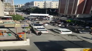 Küçükçekmecede taraftarların ‘duba ve sandalyeli kavgası kamerada