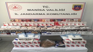 Manisada binlerce paket kaçak sigaraya el konuldu