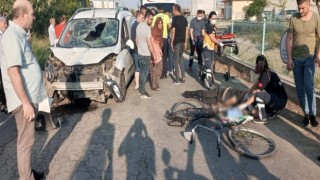 Manisada kamyonetin çarptığı bisikletli öldü