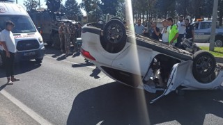 Mardinde zırhlı araç ile otomobil çarpıştı: 1 yaralı