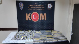 Mersinde bin 240 paket kaçak sigara ele geçirildi