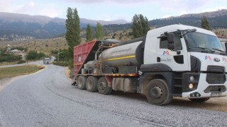 Mersinde yol çalışması