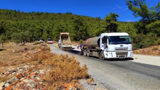 Muğla Büyükşehir Belediyesi Bodrumda yol çalışmalarına devam ediyor