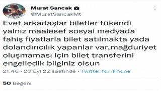 Murat Sancaktan bilet açıklaması