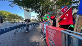 New Yorktaki BM Genel Merkezi önünde “Ermenistan” protestosu