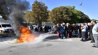 Osmangazi Belediyesinde yangın tatbikatı