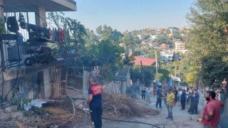 Osmaniyede ev yangını büyümeden söndürüldü