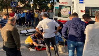 Otomobilin çarptığı kadın yaralandı