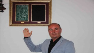 (ÖZEL) Kâbenin iç ve dış örtüsünden bir kısmı Şeyh Edebali Türbesinde sergilenecek
