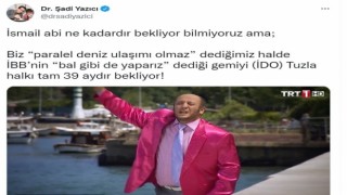 Şadi Yazıcıdan, Ekrem İmamoğluna İDO tepkisi