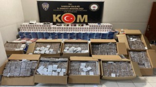 Samsunda 233 bin 500 dal kaçak sigara ve 60 bin dal makaron ele geçirildi
