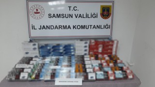 Samsunda jandarma 16 bin 800 dal dolu makaron ele geçirdi