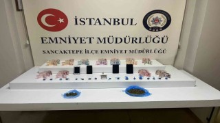 Sancaktepede üst katı kafe alt katı uyuşturucu ticarethanesi olan iş yerine baskın