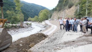 Sel bölgesinde yapılan çalışmalar denetlendi