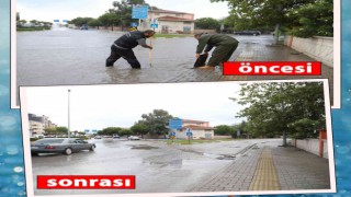 Su baskınları için yapılan çalışmalar fotoğraflar ile kayıt altına alınarak öncesi ve sonrası kamuoyu ile paylaşıldı