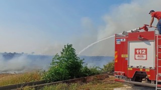 Sumbasta çıkan anız yangını söndürüldü