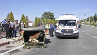 Takla atan otomobilin sürücüsü ölümden döndü