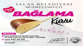 Talasta kadınlara özel bağlama kursu