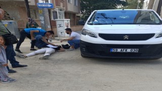 Tekirdağda devrilen motosikletin sürücüsü yaralandı