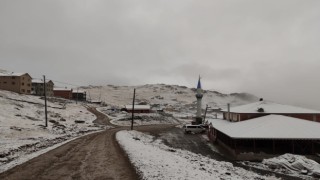 Trabzonun yaylalarına mevsimin ilk karı yağdı