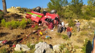 Yangına giden orman personeli kaza yaptı: 3 yaralı