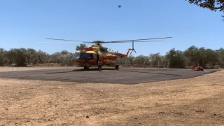 Yarasa helikopterler gece yangınlarının söndürülmesinde büyük rol oynadı