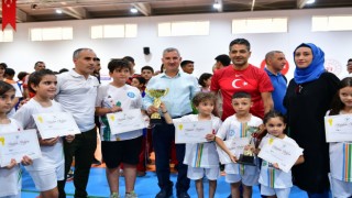 Yaz spor okulundaki öğrenciler eğitimlerini tamamladı