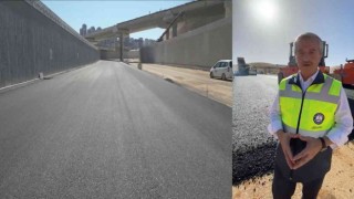 Yeşilvadi 3 katlı köprülü kavşak asfaltlanıyor