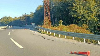 Zonguldak-Ereğli Karayolunda çökme meydana geldi