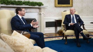 ABD Başkanı Biden ile İsrail Cumhurbaşkanı Herzog, Beyaz Sarayda bir araya geldi