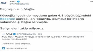 AFADdan Köyceğiz depremi açıklaması