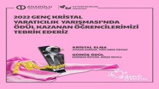 Anadolu Üniversitesi öğrencileri Reklamcılar Derneğinin Düzenlediği Kristal Elmadan ödülle döndü
