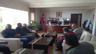 Apartman sahipleri, ilçeye doğal gazın gelmesi için Kaymakam Nasırı ziyaret etti