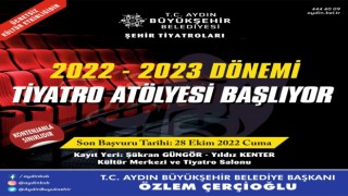 Aydın Büyükşehir Belediyesinin Tiyatro Atölyeleri başlıyor