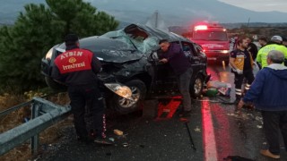Aydın'ın Çine ilçesinde trafik kazası: 1 ölü, 1 yaralı