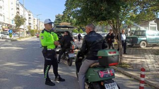 Bafrada motosiklet sürücülerine sıkı denetim