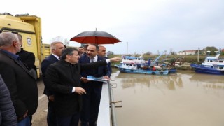 Balıkçı barınağında yapılan çalışmalar incelendi