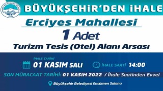 Büyükşehir Erciyeste otel arsası satacak