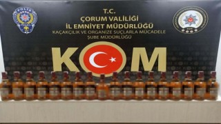Çorum polisinden kaçak içki operasyonu