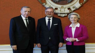 Cumhurbaşkanı Erdoğan, AB Komisyonu Başkanı Leyen ve Çekya Başbakanı Fiala ile görüştü