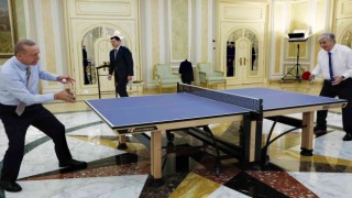 Cumhurbaşkanı Erdoğan, Tokayev ile masa tenisi oynadı
